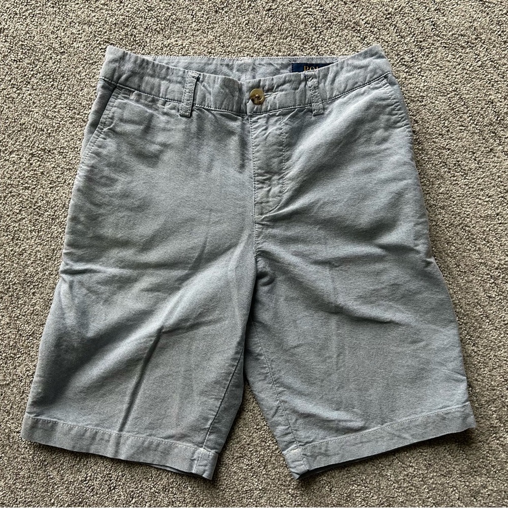 Polo by Ralph Lauren Light Gray Flat Front Shorts.Boys Size 10.